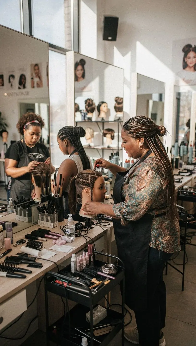 Prezentacja multimedialna wspierająca edukację biznesową w branży kosmetycznej, prowadzona w komfortowej sali szkoleniowej.